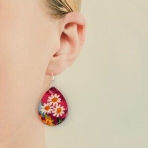 Handmade Lightweight Dangle Flower Earrings